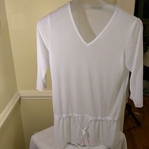 Very sheer top with belt
